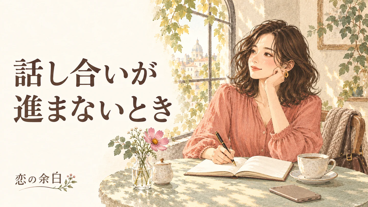 話し合いが進まないとき。窓辺でノートに伝えたいことを書き出す女性